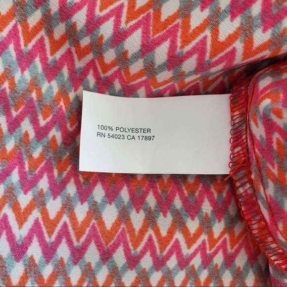 1060 * Gap Dress Zig Zag Pattern Pink Orange Green Size XXL - Picture 5 of 8